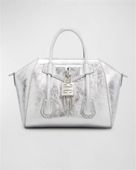 Givenchy Mini Antigona Metallic Leather Satchel 